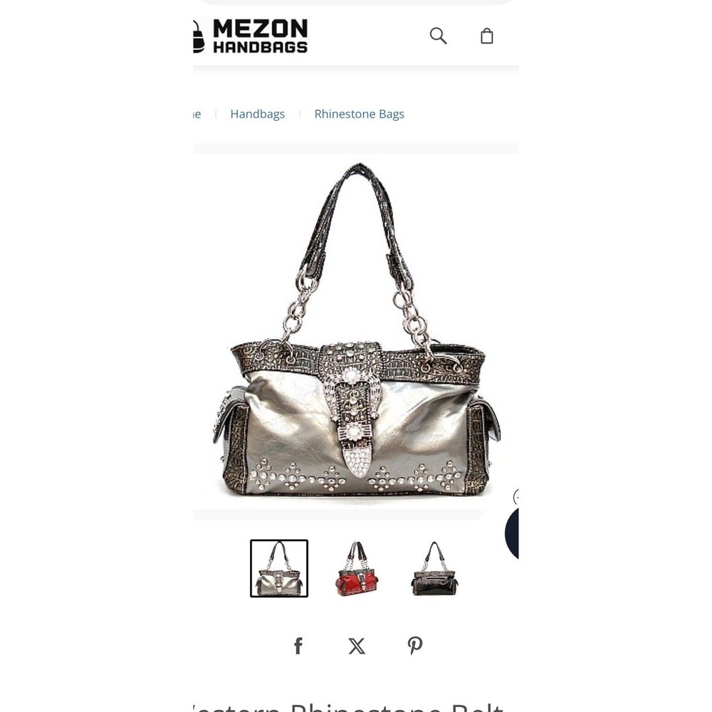 Mezon Handbag Shoulder Bag for Women Ladies Purse Gray